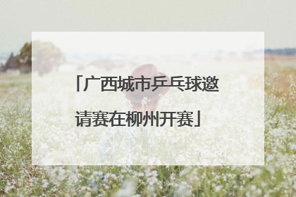 广西城市乒乓球邀请赛在柳州开赛