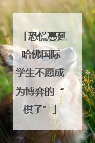 恐慌蔓延 哈佛国际学生不愿成为博弈的“棋子”