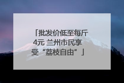 批发价低至每斤4元 兰州市民享受“荔枝自由”