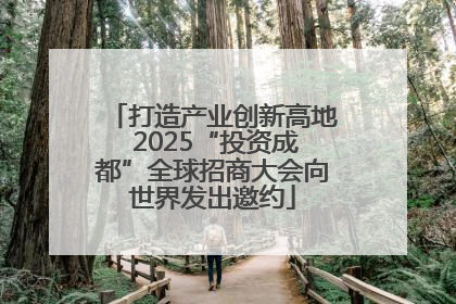 打造产业创新高地 2025“投资成都”全球招商大会向世界发出邀约