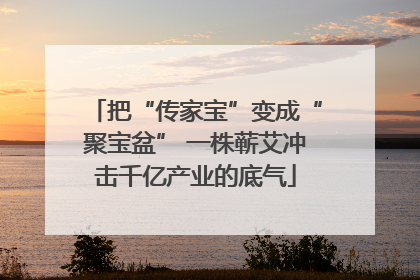 把“传家宝”变成“聚宝盆” 一株蕲艾冲击千亿产业的底气