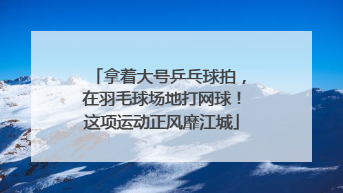 拿着大号乒乓球拍，在羽毛球场地打网球！这项运动正风靡江城