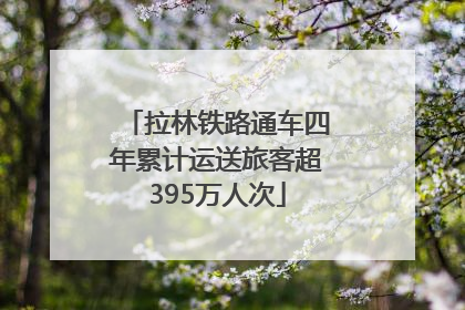 拉林铁路通车四年累计运送旅客超395万人次