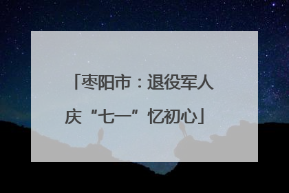枣阳市：退役军人庆“七一”忆初心