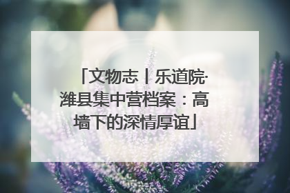 文物志丨乐道院·潍县集中营档案：高墙下的深情厚谊