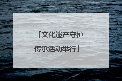 文化遗产守护传承活动举行