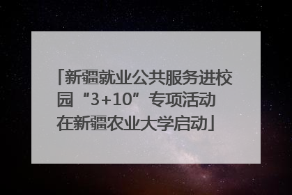新疆就业公共服务进校园“3+10”专项活动在新疆农业大学启动