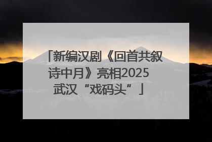 新编汉剧《回首共叙诗中月》亮相2025武汉“戏码头”