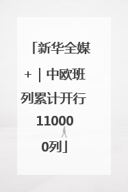 新华全媒+｜中欧班列累计开行110000列