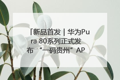 新品首发｜华为Pura 80系列正式发布 “一码贵州”APP抢先开售！