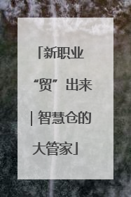 新职业 “贸”出来｜智慧仓的大管家