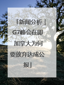 新闻分析｜G7峰会在即 加拿大为何要放弃达成公报