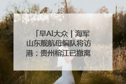 早AI大众｜海军山东舰航母编队将访港；贵州榕江已撤离转移群众超4万人