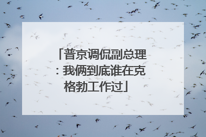 普京调侃副总理：我俩到底谁在克格勃工作过