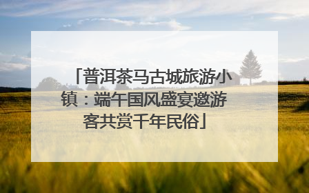 普洱茶马古城旅游小镇：端午国风盛宴邀游客共赏千年民俗