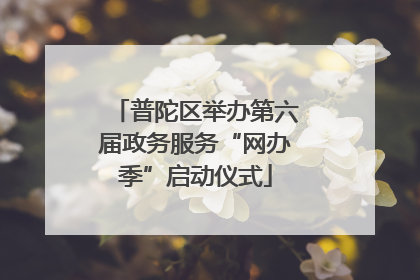 普陀区举办第六届政务服务“网办季”启动仪式