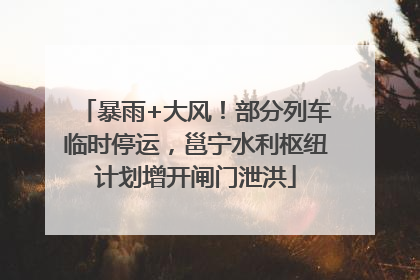 暴雨+大风！部分列车临时停运，邕宁水利枢纽计划增开闸门泄洪