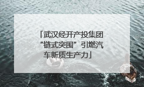 武汉经开产投集团“链式突围”引燃汽车新质生产力