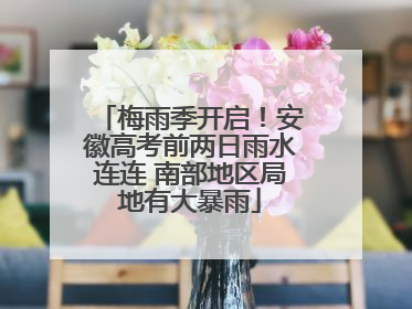 梅雨季开启！安徽高考前两日雨水连连 南部地区局地有大暴雨