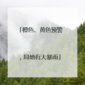 橙色、黄色预警，局地有大暴雨