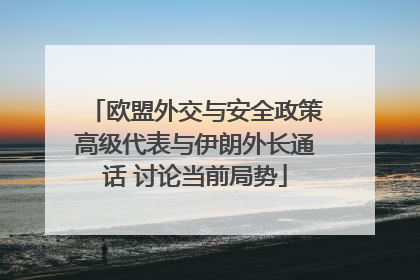 欧盟外交与安全政策高级代表与伊朗外长通话 讨论当前局势