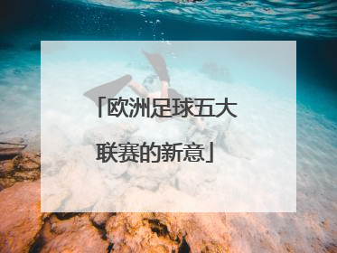 欧洲足球五大联赛的新意