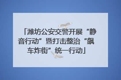潍坊公安交警开展“静音行动”暨打击整治“飙车炸街”统一行动