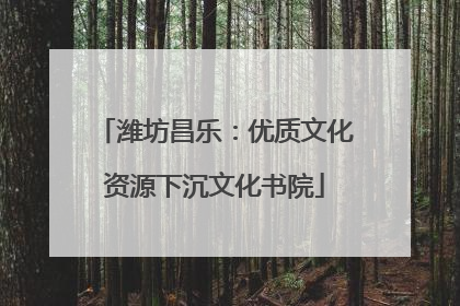 潍坊昌乐：优质文化资源下沉文化书院