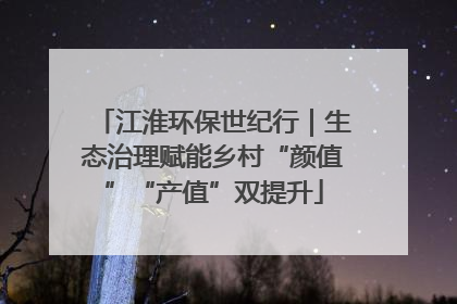 江淮环保世纪行｜生态治理赋能乡村“颜值”“产值”双提升