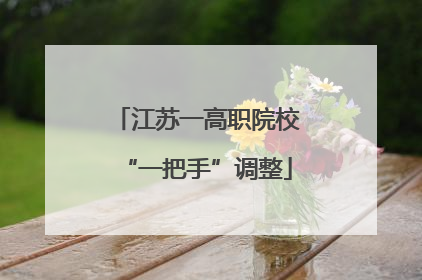 江苏一高职院校“一把手”调整