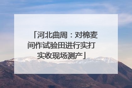 河北曲周：对棉麦间作试验田进行实打实收现场测产