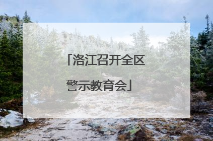 洛江召开全区警示教育会