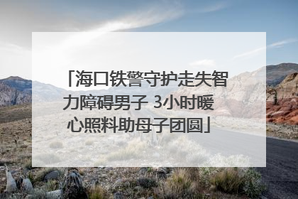 海口铁警守护走失智力障碍男子 3小时暖心照料助母子团圆