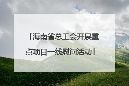 海南省总工会开展重点项目一线慰问活动