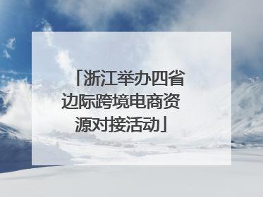 浙江举办四省边际跨境电商资源对接活动