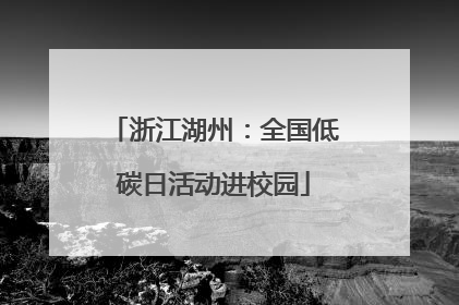 浙江湖州：全国低碳日活动进校园