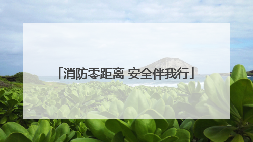 消防零距离 安全伴我行