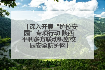 深入开展“护校安园”专项行动 陕西平利多方联动织密校园安全防护网