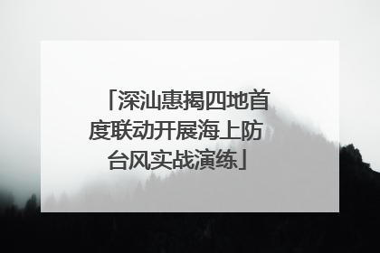 深汕惠揭四地首度联动开展海上防台风实战演练