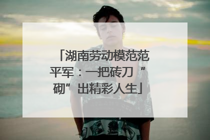 湖南劳动模范范平军：一把砖刀“砌”出精彩人生