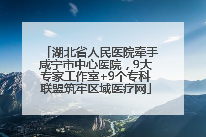 湖北省人民医院牵手咸宁市中心医院，9大专家工作室+9个专科联盟筑牢区域医疗网