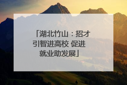 湖北竹山：招才引智进高校 促进就业助发展