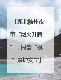 湖北随州夜市“烟火升腾”，民警“枫”景护安宁
