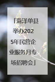 菏泽单县举办2025年民营企业服务月专场招聘会