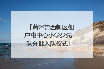 菏泽鲁西新区佃户屯中心小学少先队分批入队仪式