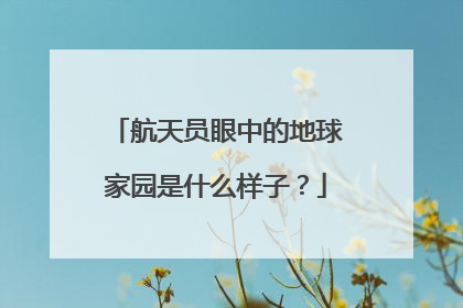 航天员眼中的地球家园是什么样子？