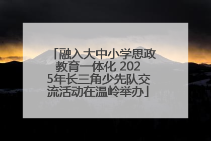 融入大中小学思政教育一体化 2025年长三角少先队交流活动在温岭举办