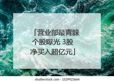 营业部最青睐个股曝光 3股净买入超亿元