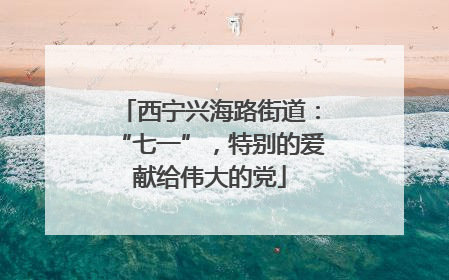 西宁兴海路街道：“七一”，特别的爱献给伟大的党