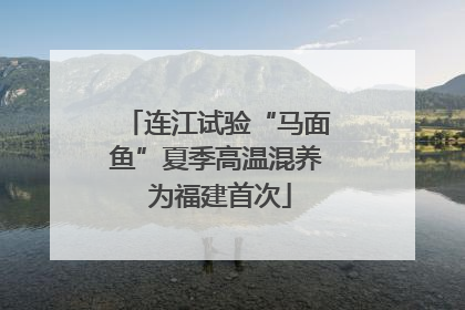 连江试验“马面鱼”夏季高温混养 为福建首次